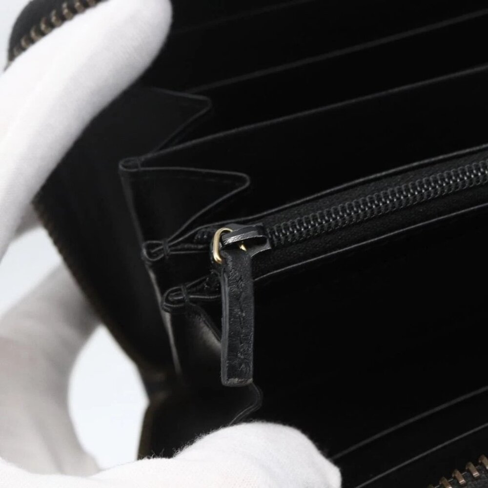 GUCCI GG Marmont Round Long Wallet Leather Black 443123 Auth am10264V - Picture 10 of 16